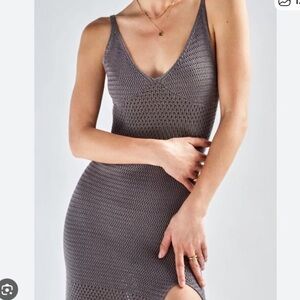 Aritzia Wilfred Evie Crochet Midi Dress purple